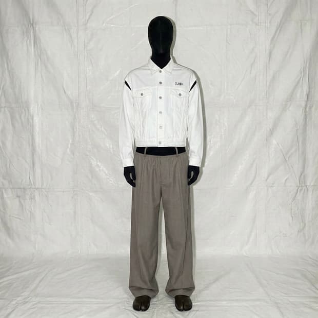 mm6 cut out denim jacket