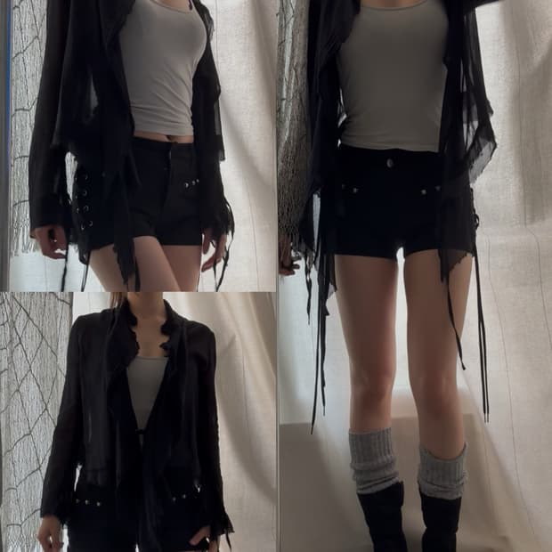 42 gothic grunge blouse/cardigan