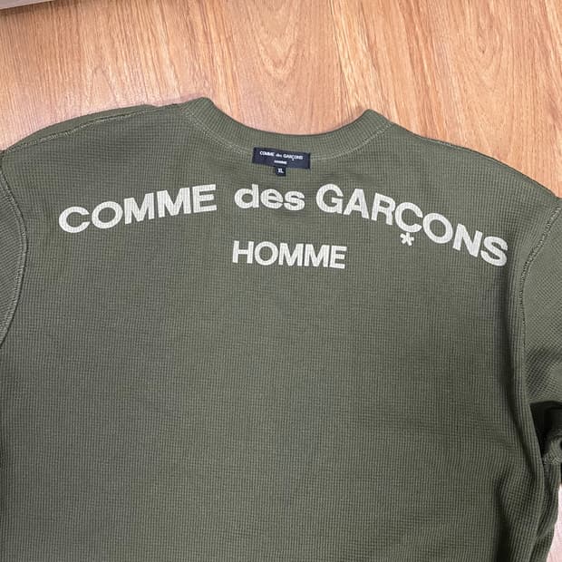 꼼데가르송 리버시블 와플 롱슬리브 XL 새상품