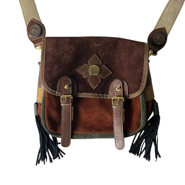 [JPN] 재팬 빈티지 컬러믹스 스웨이드 크로스백