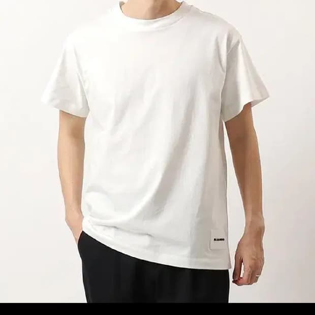 [[M]@ 질 샌더(JIL SANDER+) 로고라벨 반팔티셔츠