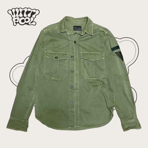 ZARA MAN 자라 밀리터리 워크 셔츠 S