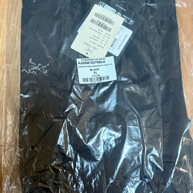 아크테릭스 스쿼미시 후디 블랙 XL