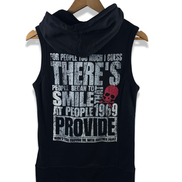 JPN 펑크 스컬 프린팅 베스트1842