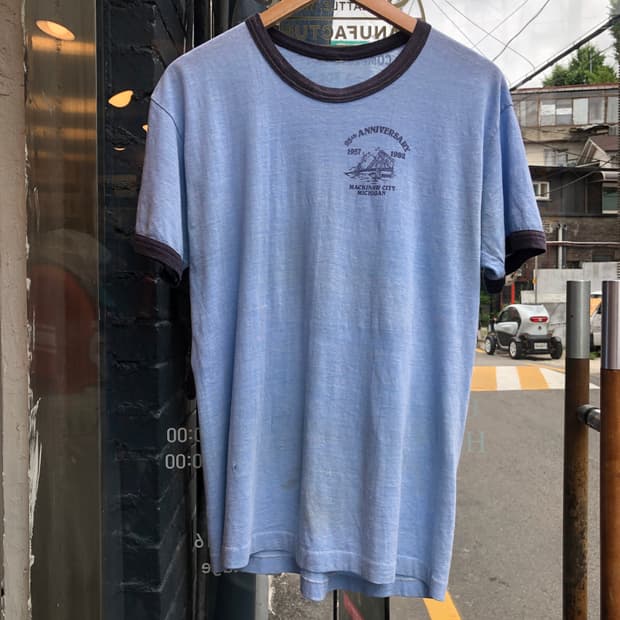 70s~90s Ringer T-shirt-L