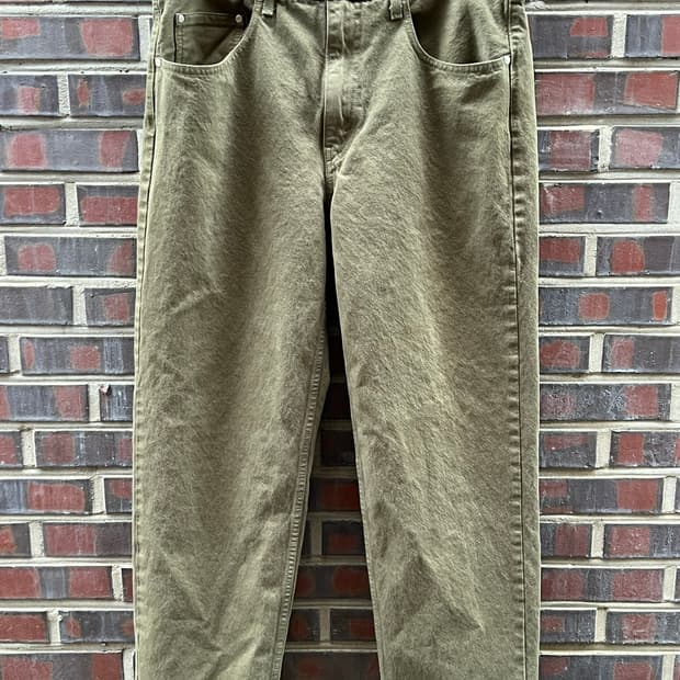 [32x32] 리바이스 실버탭 루즈 데님 팬츠 올리브 카키
