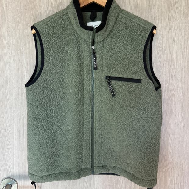 카키스 쉐르파 플리스 집업 베스트 xs