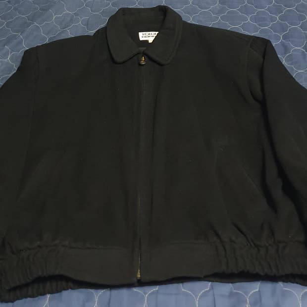 (빈티지) 코오롱상사 90s 올 뉴울100% 봄버자켓 블랙 (100)