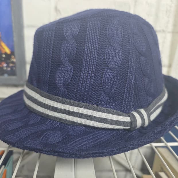 와이드앵글 니트 페도라 햇 중절모 남성겨울모자 KG53