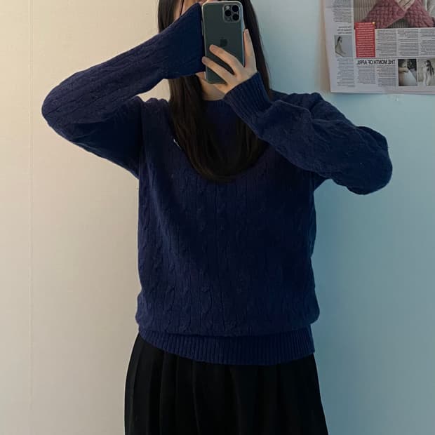 라코스테 꽈베기 니트