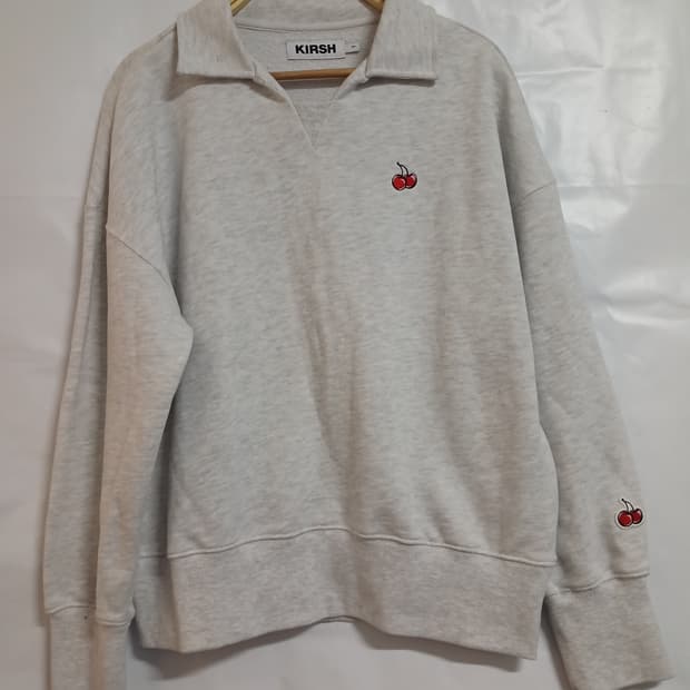 (사이즈1,90)KIRSH 키르시 체리스웻셔츠 라이트그레이