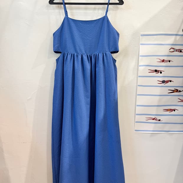 japan vintage 사이드 컷아웃 끈원피스