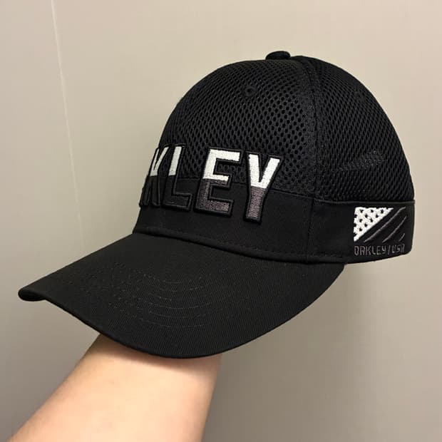 (F)Oakley 오클리 BG 빅로고 메쉬캡 볼캡 모자 블랙