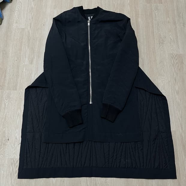 릭오웬스 15FW 다크쉐도우 롱 플라이트 봄버 자켓 원피스 S 