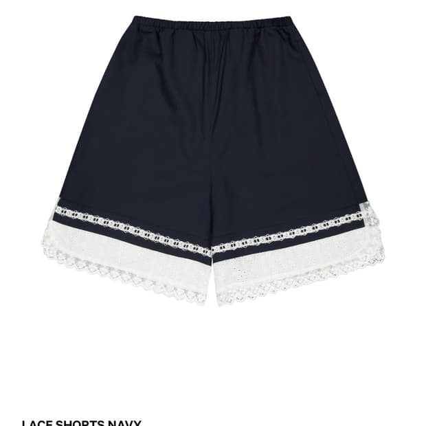 코이세이오 LACE SHORTS NAVY 2