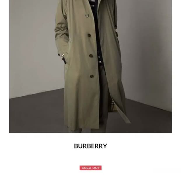 버버리 브라이튼 카코트(샌드스톤) 54 사이즈 판매