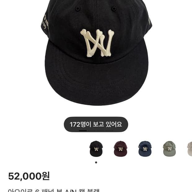 아오이로 6패널 캡 블랙