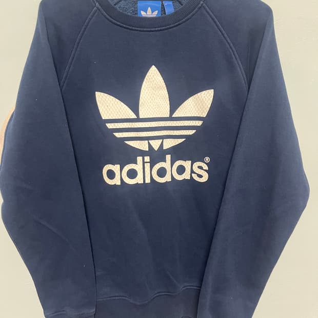아디다스 네이비 트레포일 맨투맨