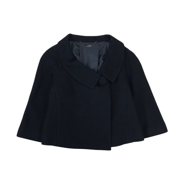  ef-de 울 앙고라 혼방 블랙 숏재킷 코트