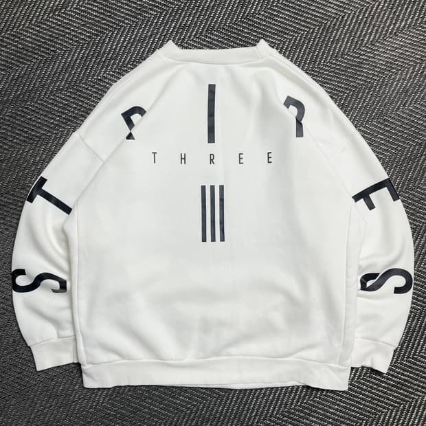 아디다스 stripes 빅로고 박시핏 스웻 셔츠o 5134