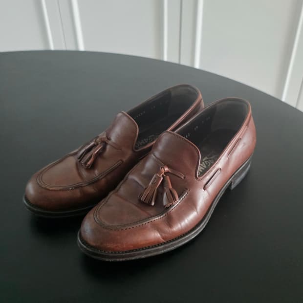 페라가모 태슬 로퍼 브라운 7사이즈260mm