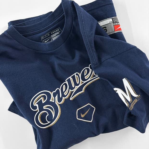 빈티지 나이키 MLB 밀워키 브루어스 티셔츠