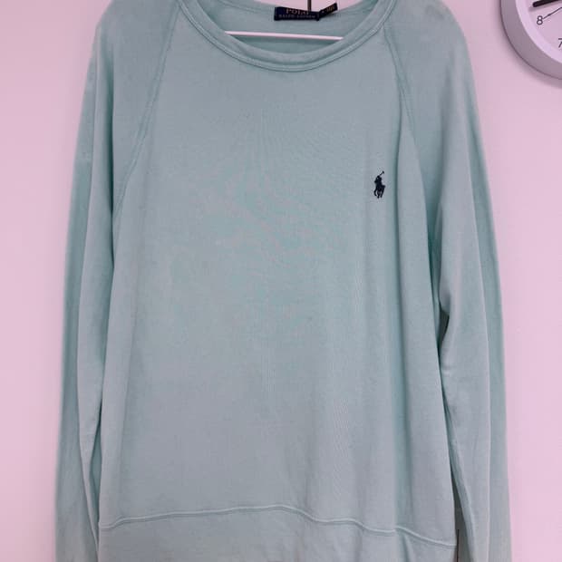 폴로 민트 슬리브 맨투맨