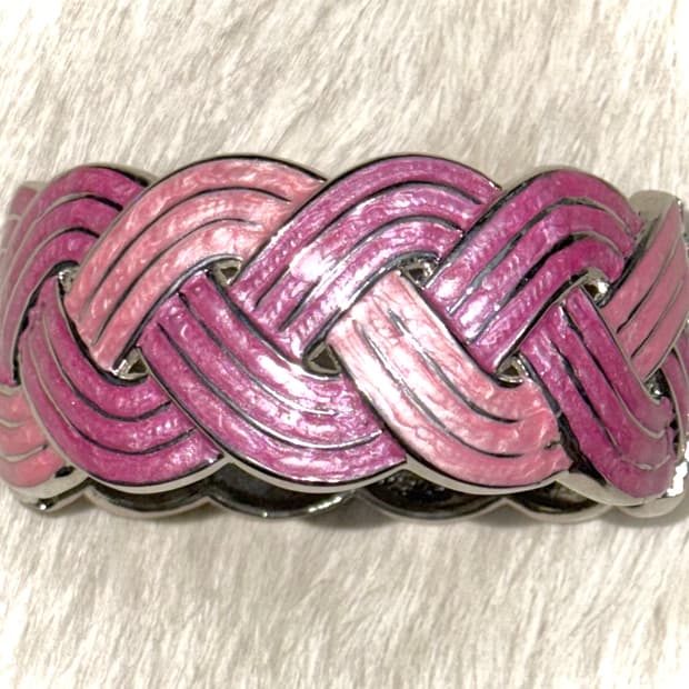 헤이세이 y2k 갸루 핑크 체인 뱅글 팔찌