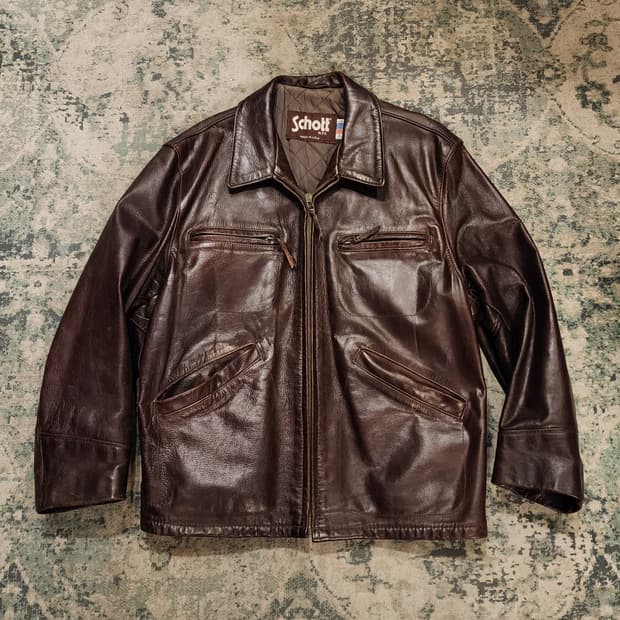 90s SCHOTT 소가죽 스포츠자켓