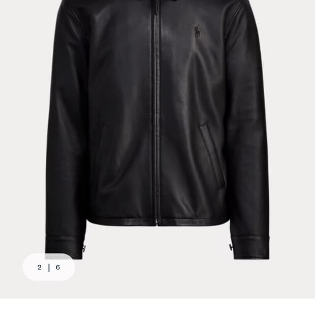 폴로 랄프로렌 맥스웰 램스킨 레더 자켓 브라운 