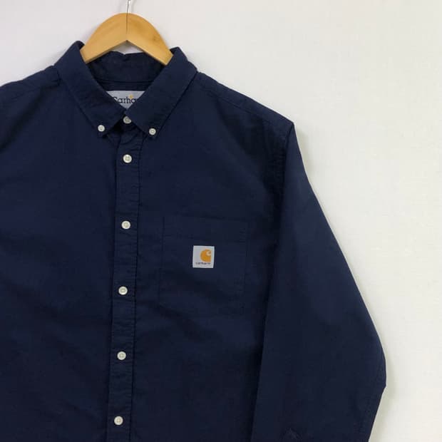XL 칼하트 네이비 워크 셔츠