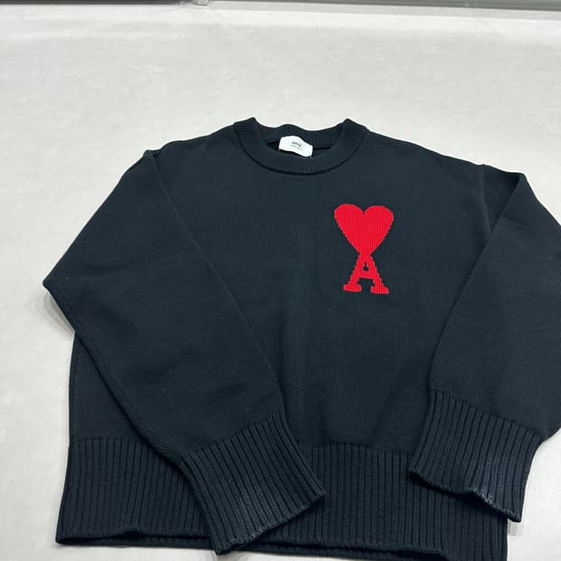 아미 빅 로고 니트