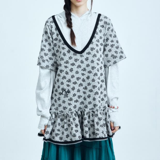 콜로신스 플라워원피스 블랙