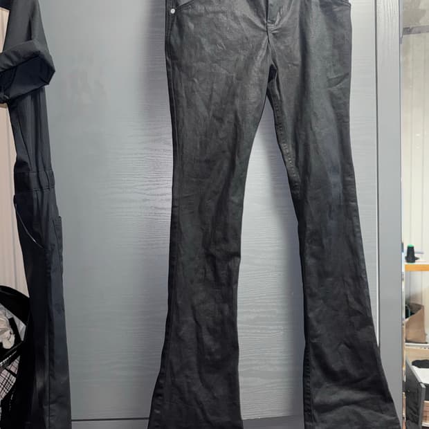 카그루 kagru 코팅데님 플레어진