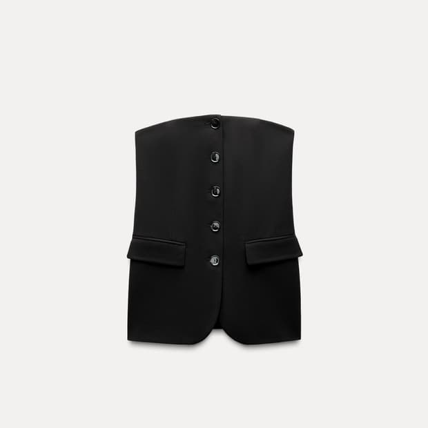 자라 뷔스티에 오프숄더 탑 L