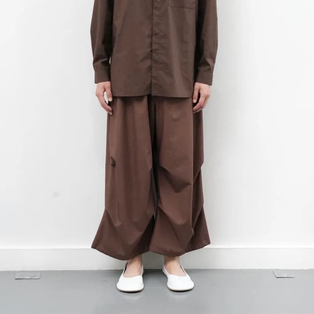 아모멘토 DRAWSTRING CAPRI PANTS (BURGUNDY) M