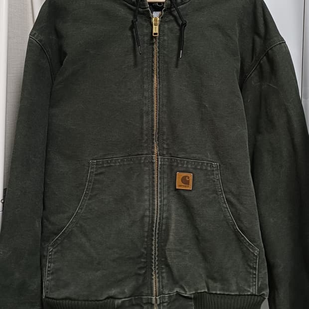 👀 칼하트 덕 액티브 자켓 J130 - 모스 그린