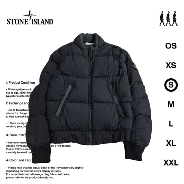 스톤아일랜드 가먼트 다잉 오가닉 다운 자켓 S사이즈