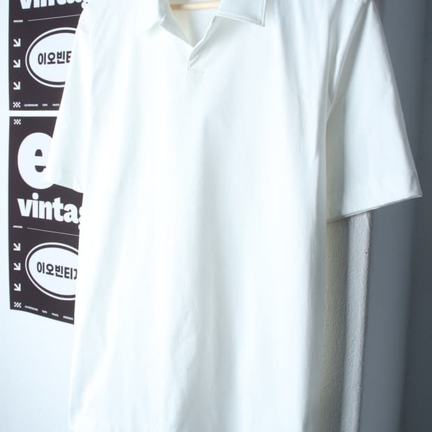 (L-XL) 탑텐 반팔 카라 티셔츠 새상품 브이넥 무지-H35458