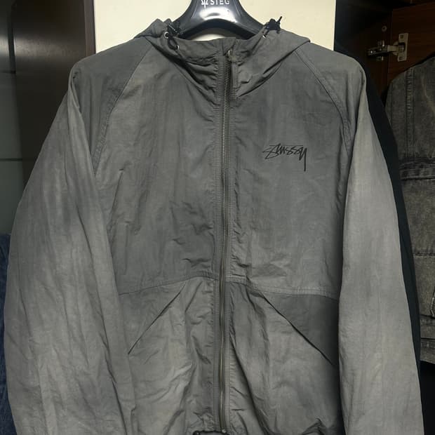 [L]스투시 비치쉘 자켓 그레이