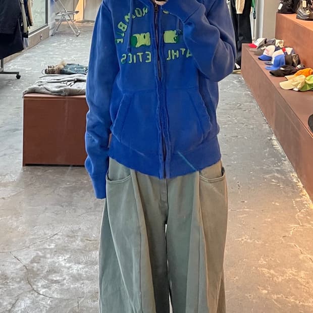 아베크롬비 블루 후드집업 H857