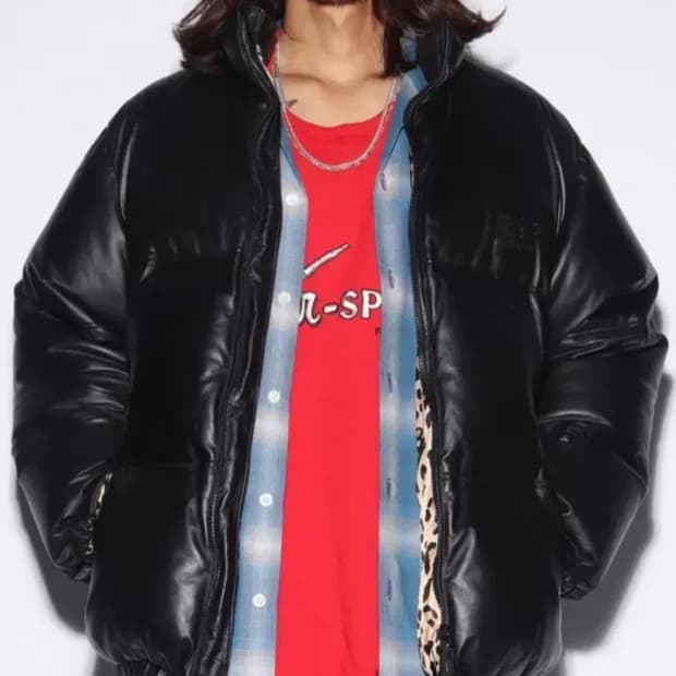 와코마리아 레더패딩 M