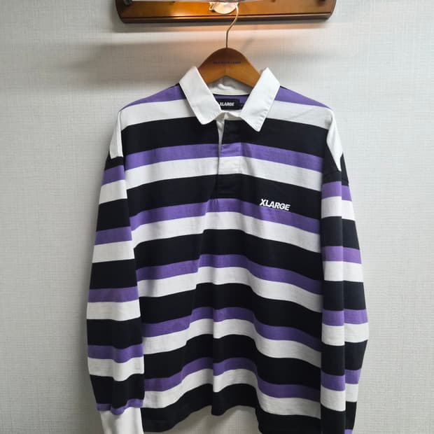 L/105) XLARGE 엑스라지 JPN 스트라이프 럭비 긴팔티 팝니다