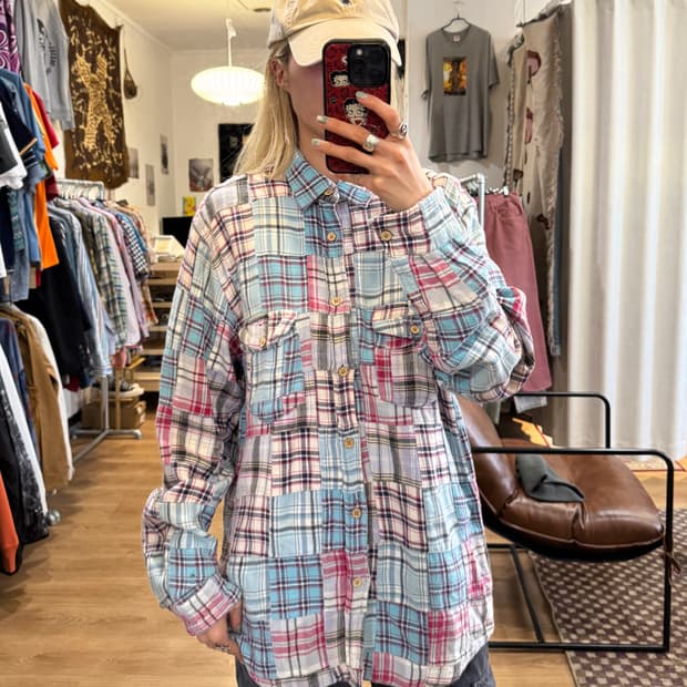 빈티지 멀티 패치워크 셔츠