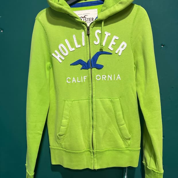 홀리스터 후드집업 라임S