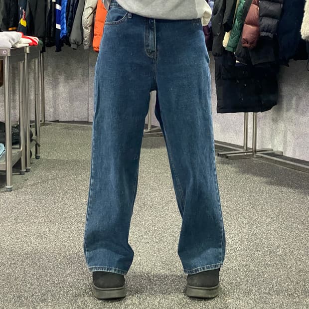 블랙업 캐주얼 와이드 데님 팬츠 B3607