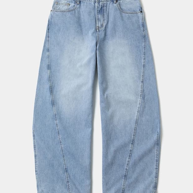 (XL) dnsr 커브드 데님 팬츠 라이트 블루