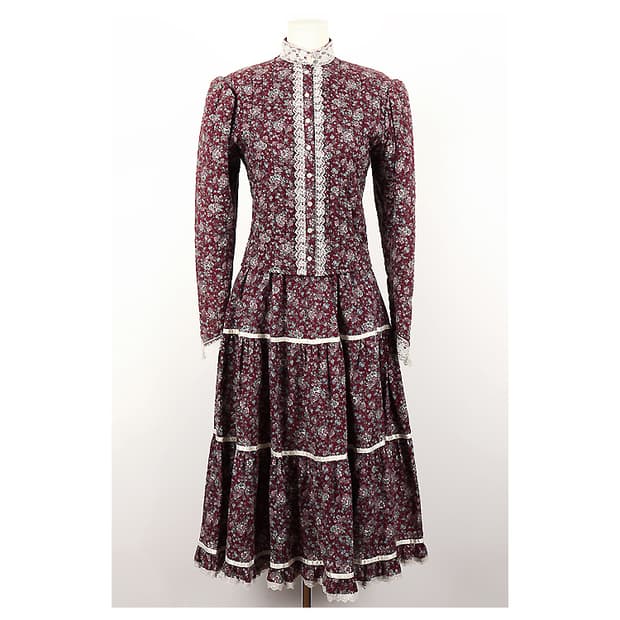 80's GUNNE SAX 플라워 거니섹 퀼팅투피스