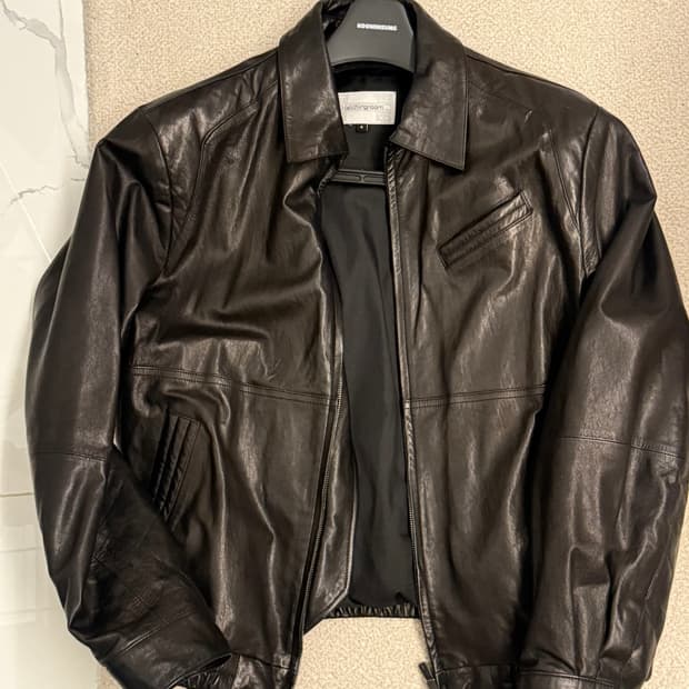 해칭룸 스티치 볼륨 레더자켓 4size