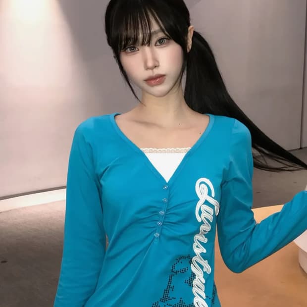 러브이즈트루 EL HORSE SLIM-FIT TEE(BLUE)